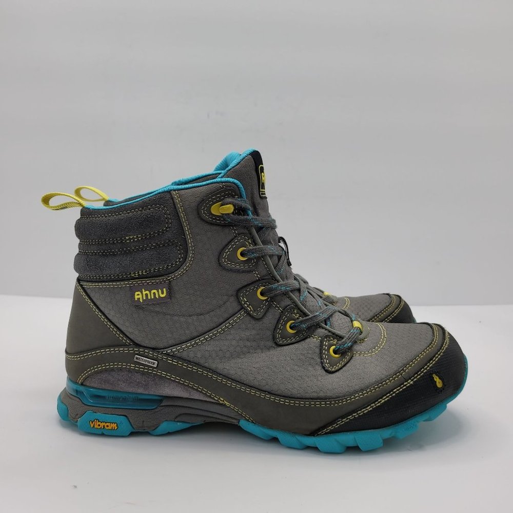 Ahnu Sugarpine Waterproof Women's Hiking Boots Gray Blue US Size 9